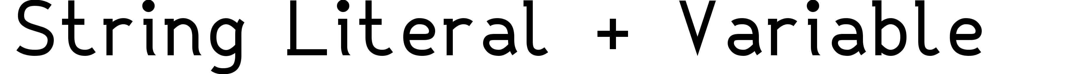String Literal + Variable